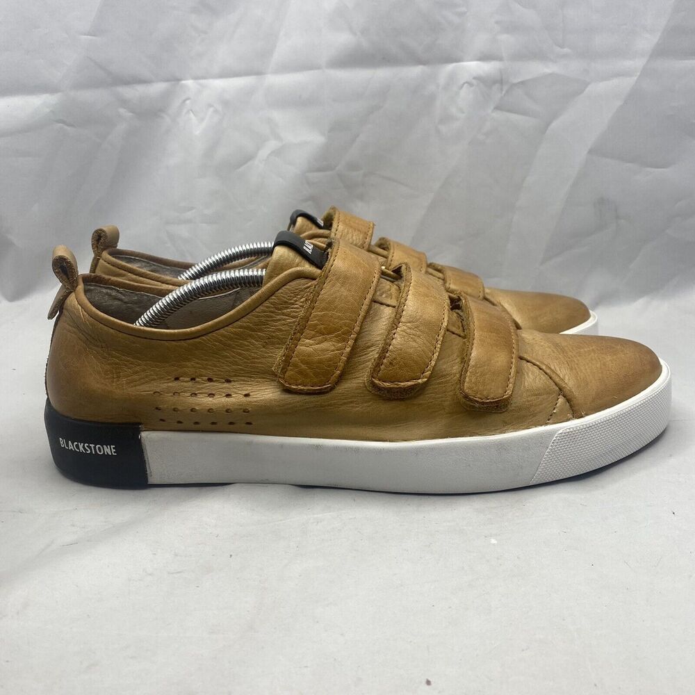 Blackstone PM41 3-Strap Brown Low Premium Handmade Sneakers Mens 11 US/ 45 EU